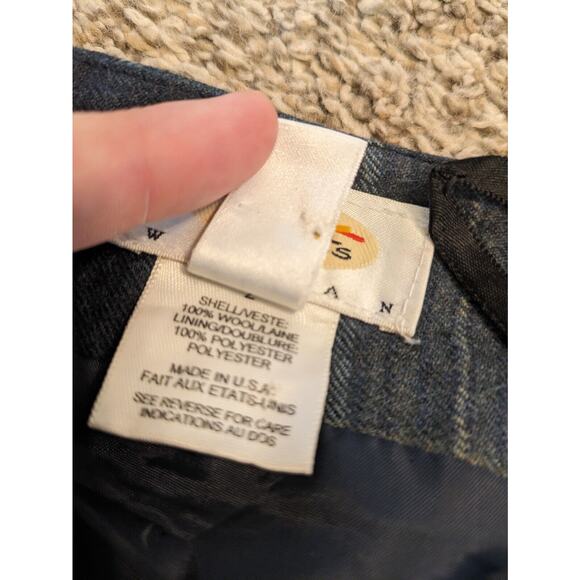 Talbots Wool Skirt Green Blue Plaid Size 18w Midi Length Faux Wrap. - Picture 6 of 6